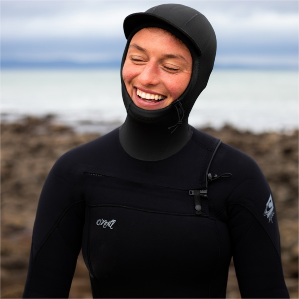 2026 O'Neill Dame Epic 6/4mm Chest Zip Med H&aelig;tte V&aring;ddragt 5653 - Black